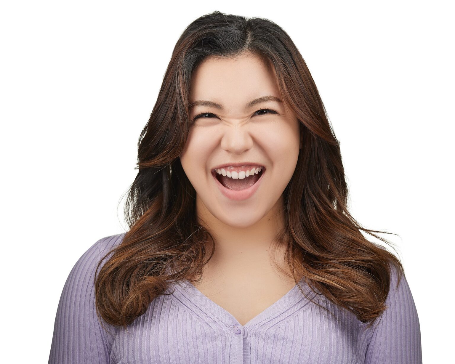 Funny face woman professional headshot