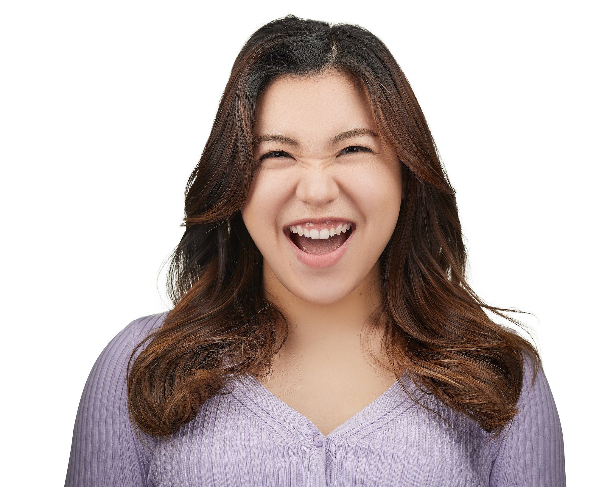 Funny face woman professional headshot
