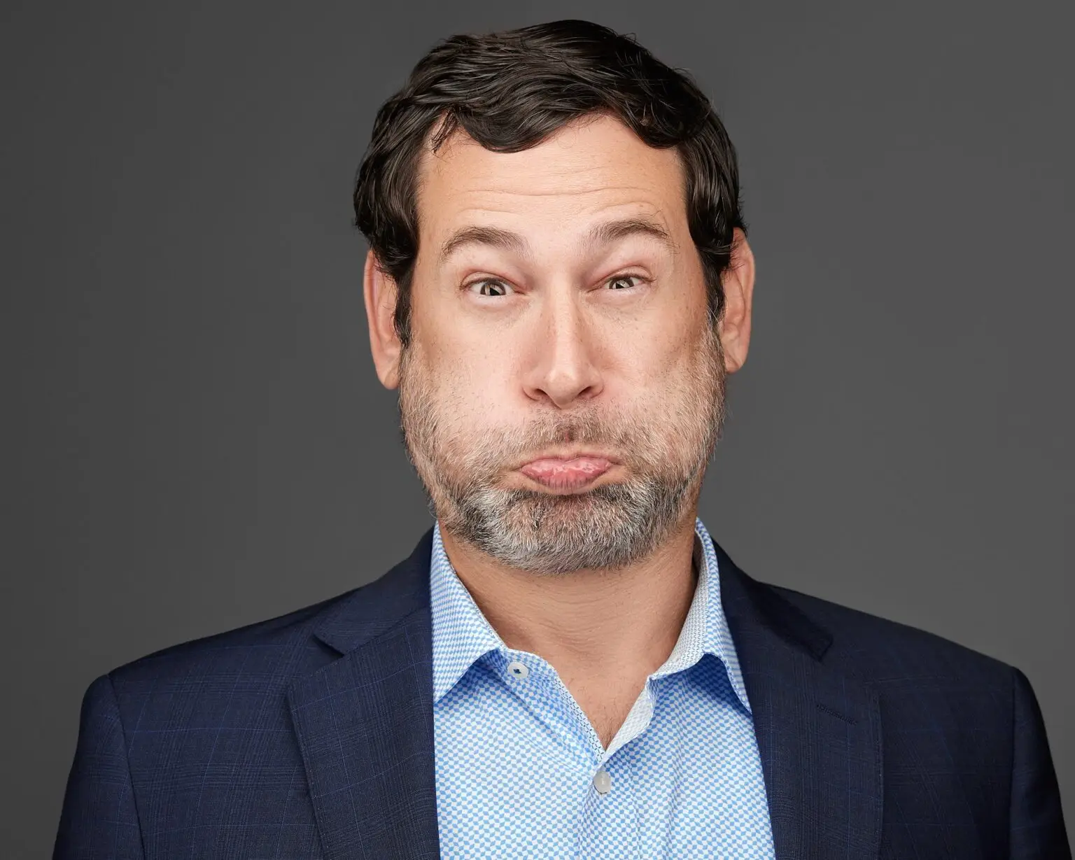 Funny face business headshot