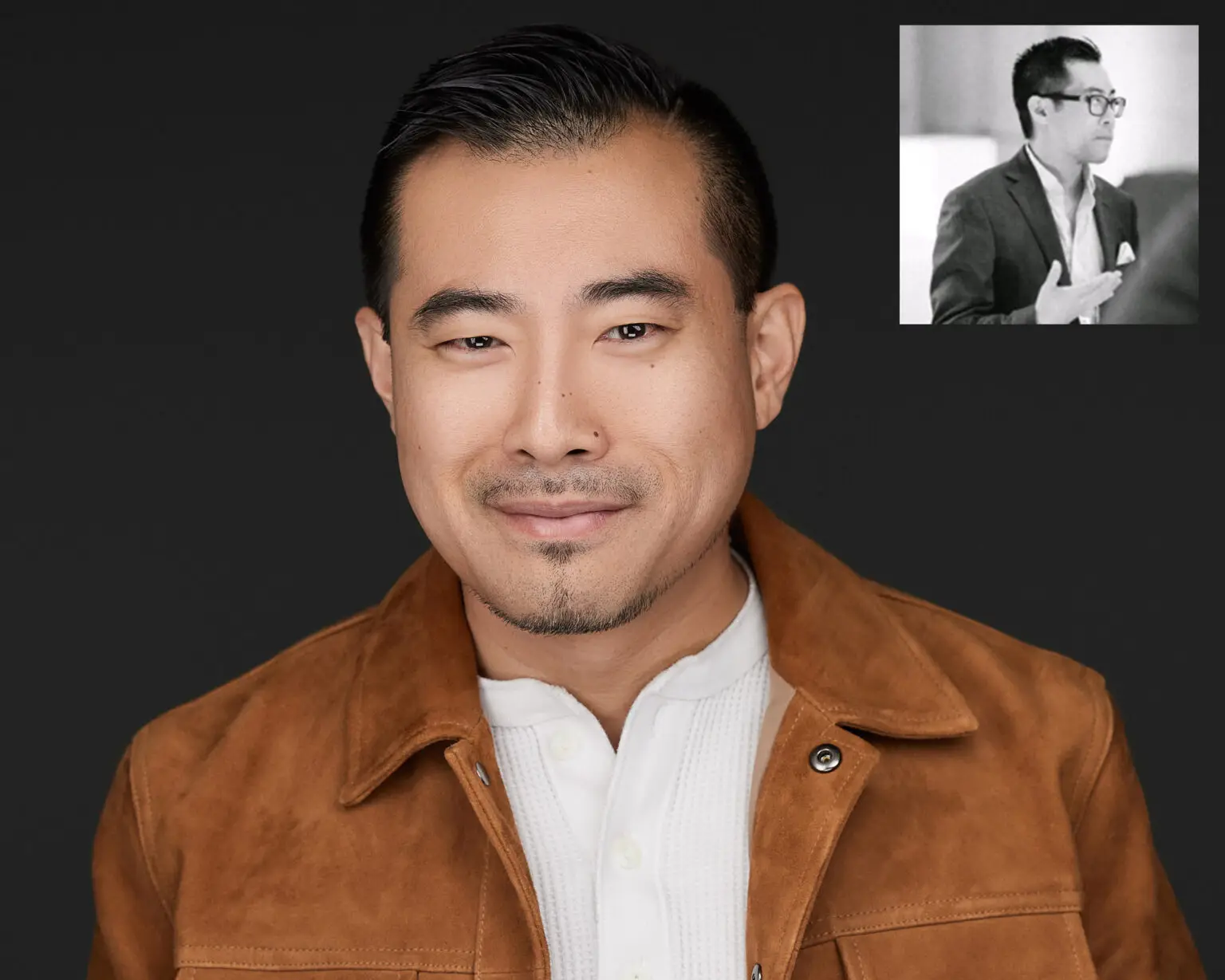 manager professional headshot in Orange County studio