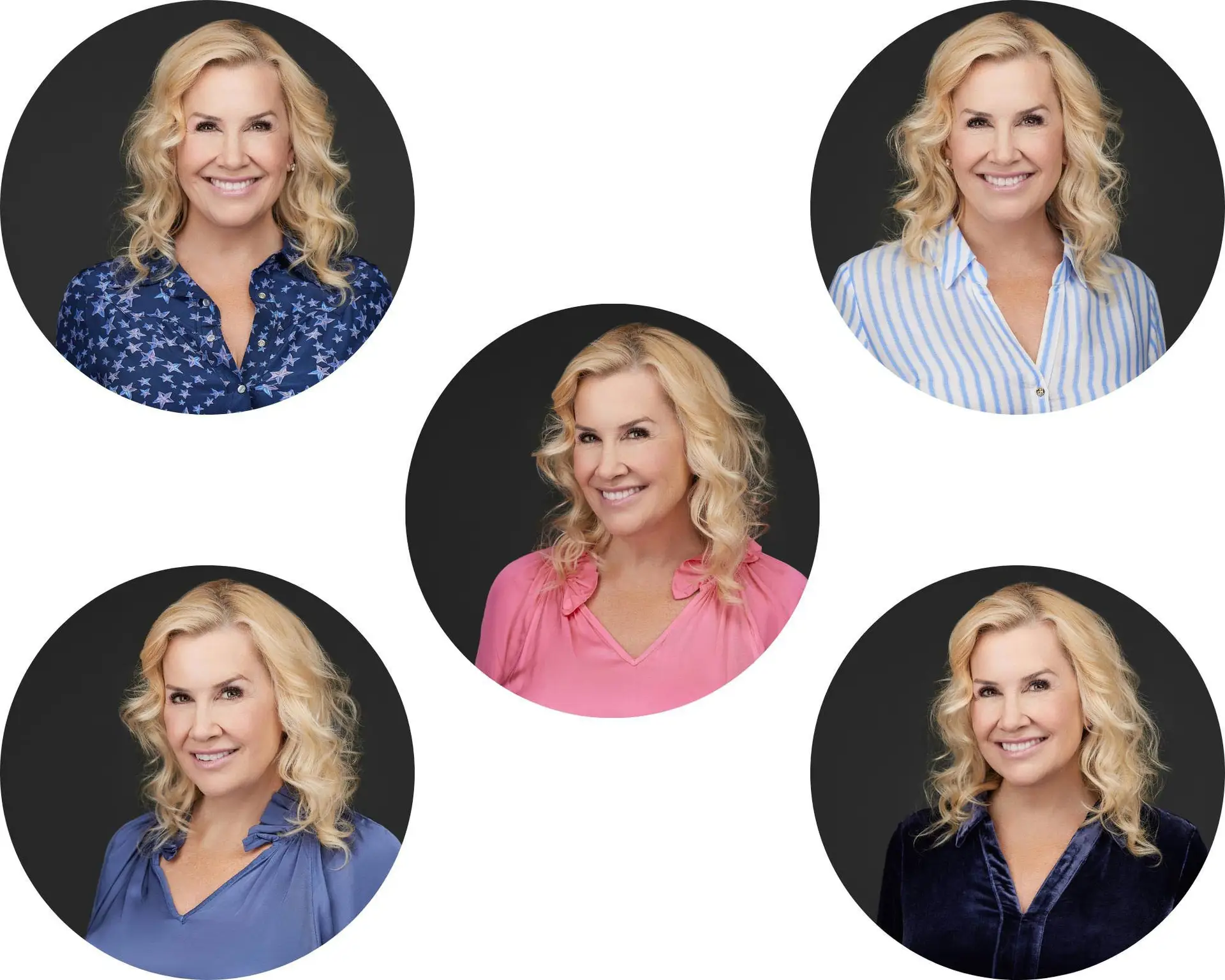 Collage of what to wear for headshots