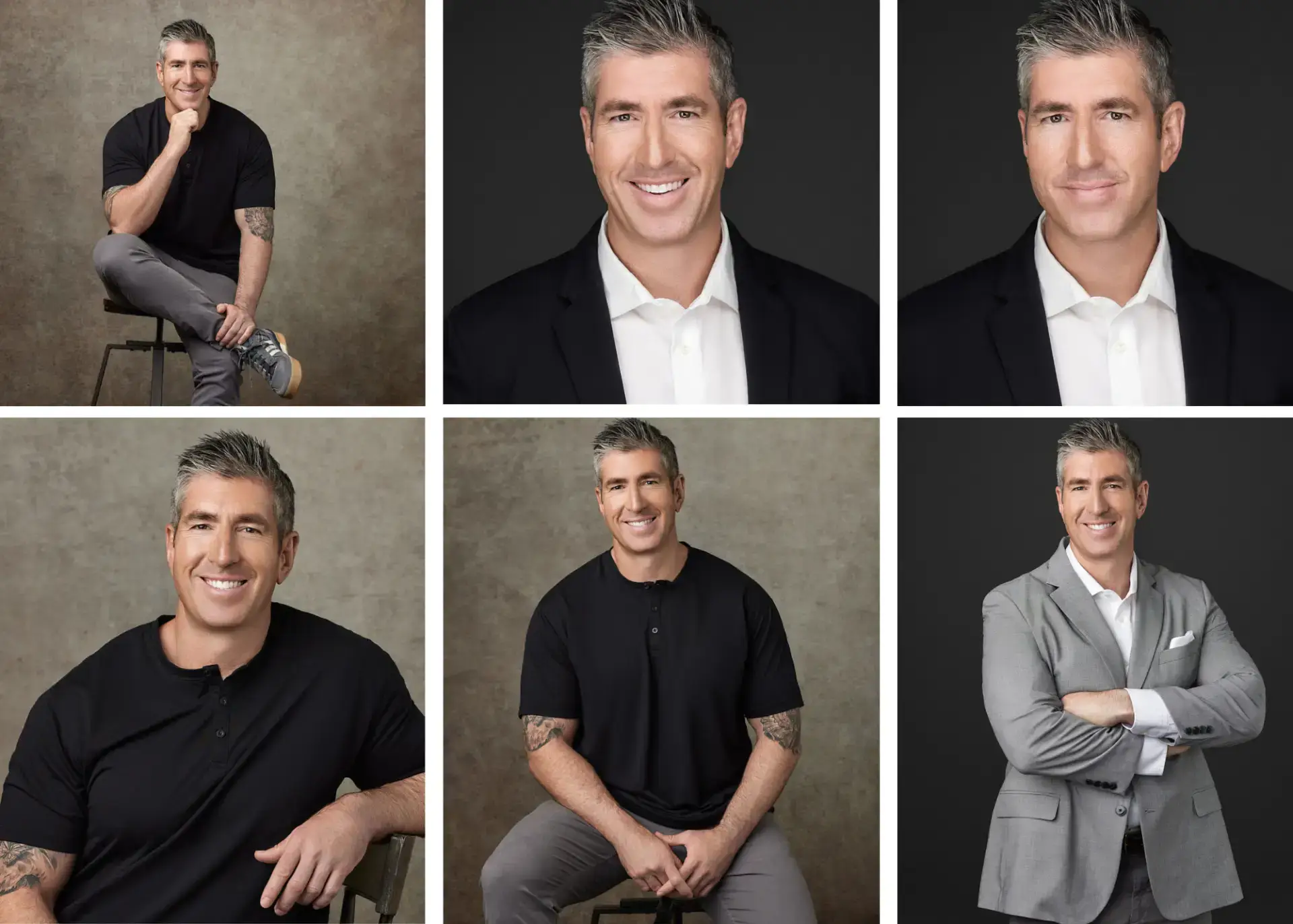business owner branding portraits collage in our Orange County Studio